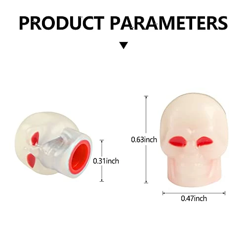 Brand new ???? 4Pcs Luminous Skull Tire Air Valves Stem Caps,Fluorescent Tire Valve Caps,Universal Tire Valve Stem Covers Accessories For Car Truck Motorcycles Bike (Skull Red)… ⌛ 4 Brand new ???? 4Pcs Luminous Skull Tire Air Valves Stem Caps,Fluorescent Tire Valve Caps,Universal Tire Valve Stem Covers Accessories For Car Truck Motorcycles Bike (Skull Red)… ⌛ - Image 2