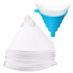 Outlet ✨ JANYUN 75 Pcs Paint Filter, Resin Filter Disposable Paint Strainers For Automotive Spray Paint, Art Painting Cooking Oil Filter With Cone Silicone Funnel Filter ✔️