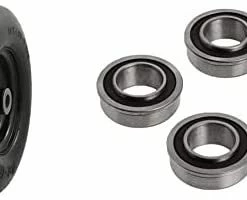 Best deal ???? MARASTAR 00232-2pk Universal Fit Flat Free 11x4.00-5 Lawnmower Tire Assembly, 3.4" Centered Hub, 3/4" Bushing ???? -Wagner Shop 31o32cgdaL. AC
