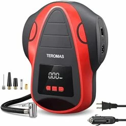 Best Sale ???? Tire Inflator Air Compressor, Portable DC/AC Air Pump For Car Tires 12V DC And Other Inflatables At Home 110V AC, Digital Electric Tire Pump With Pressure Gauge (Green) ???? -Wagner Shop 41 SX9Ad 8L. AC