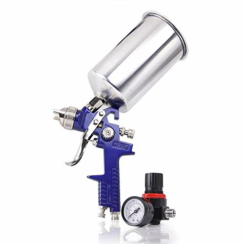 Cheap ???? Professional HVLP Gravity Feed Air Spray Gun, 1.4mm 1.7mm 2.5mm Nozzles, 1000cc Aluminum Cup With Gauge For Auto Paint, Primer, Clear/Top ???? Coat & Touch-Up Blue ???? 4 Cheap ???? Professional HVLP Gravity Feed Air Spray Gun, 1.4mm 1.7mm 2.5mm Nozzles, 1000cc Aluminum Cup With Gauge For Auto Paint, Primer, Clear/Top ???? Coat & Touch-Up Blue ???? - Image 2