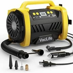 Hot Sale ⌛ VacLife Tire Inflator Portable Air Compressor - 12V DC/110V AC Car Tire Pump For Air Mattress Beds, Boats With Inflation And Deflation Modes, Dual Powerful Motors, Model: ATJ-6588, Yellow (VL758) ???? 13 Hot Sale ⌛ VacLife Tire Inflator Portable Air Compressor - 12V DC/110V AC Car Tire Pump For Air Mattress Beds, Boats With Inflation And Deflation Modes, Dual Powerful Motors, Model: ATJ-6588, Yellow (VL758) ???? -Wagner Shop 414DTRdOGjL. AC