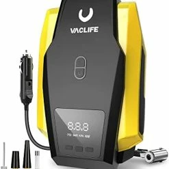 Wholesale ???? Tire Inflator Portable Air Compressor - Air Pump For Car Tires (up To 50 PSI), 12V DC Tire Pump For Bikes (up To 150 PSI) W/LED Light, Digital Pressure Gauge, Model: ATJ-1166, Yellow (VL701) ???? -Wagner Shop 415OLXRxcCL. AC