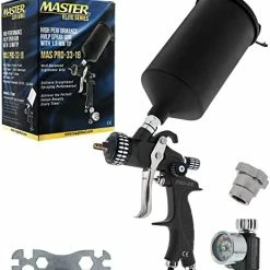 Promo ❤️ HP Pro-33 Series High Performance HVLP Spray Gun Ultimate Kit With 3 Fluid Tip Sets 1.3, 1.4 & 1.8mm And Air Pressure Regulator Gauge, MPS Cup Adapter - Automotive Basecoats, Clearcoats Prim ???? -Wagner Shop 417MB1uvtL. AC