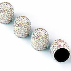 Cheap ???? 4 Pack Handmade Crystal Rhinestone Car Tire Valve Stem Caps, Car Wheel Tire Valve, Attractive Dustproof Bling Car Accessories, Universal For Cars, Trucks And Motorcycles-White ???? -Wagner Shop 418SKTsInjL. AC