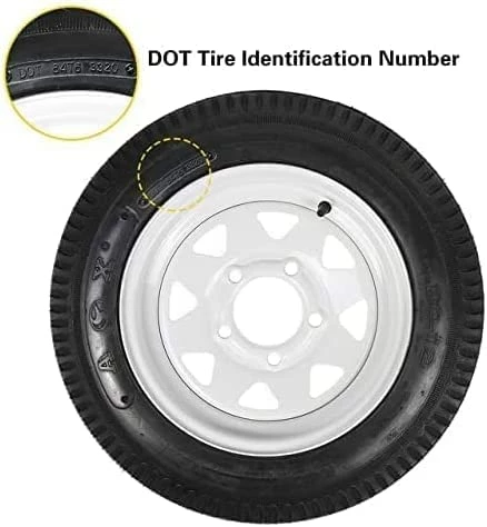 Brand new ✔️ 4.8-12 4.8x12 480-12 4.80-12 Trailer Tires With 12'' Rims, 5 Lug On 4.5'', Load Range C, 6PR, Set Of 2 ???? 4 Brand new ✔️ 4.8-12 4.8x12 480-12 4.80-12 Trailer Tires With 12'' Rims, 5 Lug On 4.5'', Load Range C, 6PR, Set Of 2 ???? - Image 2