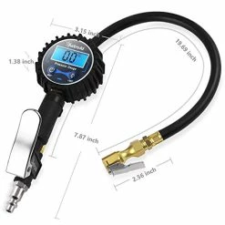 Best Pirce ???? Digital Tire Inflator With Pressure Gauge, 250 PSI Air Chuck And Compressor Accessories Heavy Duty With Rubber Hose And Quick Connect Coupler Car Accessories For 0.1 Display Resolution Blue ???? -Wagner Shop 41JWsbt4ZZL