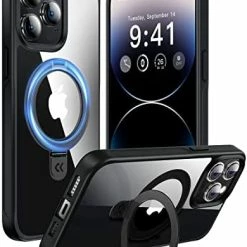 Outlet ❤️ Invisible Stand Magnetic Ring IPhone 14 Pro Case [Non Yellowing] [10FT Military Drop Protection] Compatible With MagSafe Shockproof Protective Sturdy Slim Cover ???? Women Men 6.1’’ 2022- Clear ???? -Wagner Shop 41MMioRkWuL. AC 1