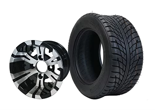 Top 10 ???? 10" VAMPIRE Golf Cart Wheels And 205/50-10 DOT Low Profile Golf Cart Tires Combo - Set Of 4 ???? 4 Top 10 ???? 10" VAMPIRE Golf Cart Wheels And 205/50-10 DOT Low Profile Golf Cart Tires Combo - Set Of 4 ???? - Image 2