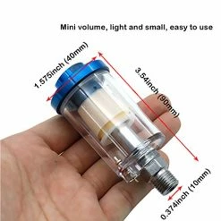 Outlet ???? Beduan Water Oil Separator Filter, 1/4" NPT Male And Female Thread Spray Gun Filters Air Line Compressor Fitting （Pack Of 2） Silver ???? -Wagner Shop 41ONE2ZgJQL