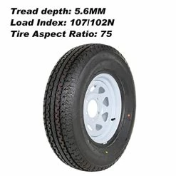 Outlet ???? 2 Pack Trailer Tire,ST205/75R15 205 75R15 Tire With Rim, 8-Ply Load Range D ???? -Wagner Shop 41PPJjIcZNL
