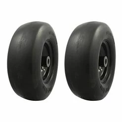 Best deal ???? MARASTAR 00232-2pk Universal Fit Flat Free 11x4.00-5 Lawnmower Tire Assembly, 3.4" Centered Hub, 3/4" Bushing ????