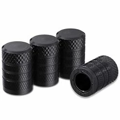 New ???? Tire Valve Stem Caps, Black, 4 Pcs/Pack, Anodized Aluminum Tire Valve Cap Set, Corrosion Resistant, Universal Stem Covers For Cars Trucks Motorcycles SUVs And Bikes ????