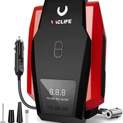 Wholesale ???? Tire Inflator Portable Air Compressor - Air Pump For Car Tires (up To 50 PSI), 12V DC Tire Pump For Bikes (up To 150 PSI) W/LED Light, Digital Pressure Gauge, Model: ATJ-1166, Yellow (VL701) ???? -Wagner Shop 41TbhKmPLUL. AC