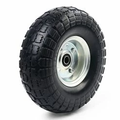 Cheapest ???? 4.10/3.50-4” Tire And Wheel Flat Free, 2 Pack 10” Solid Tires, 5/8" Axle Bore Hole, 2 1/4” Offset Hub For Dolly Hand Truck Utility Carts ???? -Wagner Shop 41Tlj8m0bFL