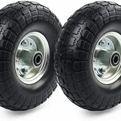 Cheapest ???? 4.10/3.50-4” Tire And Wheel Flat Free, 2 Pack 10” Solid Tires, 5/8" Axle Bore Hole, 2 1/4” Offset Hub For Dolly Hand Truck Utility Carts ???? -Wagner Shop 41U9LikVVfL. AC