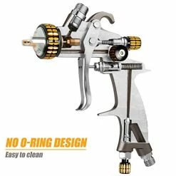 New ⌛ HVLP Air Spray Gun 1.3/1.4/1.8mm Nozzle 1000ml Capacity 14.5CFM 30-43psi With 11 Filters 10pcs 190M Paint Strainers Air Control Valve 1/4" Connector And Type 2 Adapter ❤️ -Wagner Shop 41WRqvSCQZL