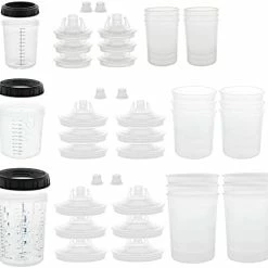 Outlet ???? Paint System MPS Disposable Paint Spray Gun Cup Liners And Lid System, 40 Pack Standard Size 20 Ounce (600ml) Kit - 40 Cup Liners, 40 Lids With Strainer, 1 Hard Cup With Retainer Ring, 10 Plug ???? -Wagner Shop 41YYr9OZuAL. AC