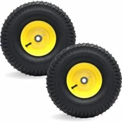 New ???? (2 Pack) 15 X 6.00-6 Tire And Wheel Set - For Lawn Tractors With 3/4" Sintered Iron Bushings Yellow ✨ 17 New ???? (2 Pack) 15 X 6.00-6 Tire And Wheel Set - For Lawn Tractors With 3/4" Sintered Iron Bushings Yellow ✨ -Wagner Shop 41cqroX21GL. AC
