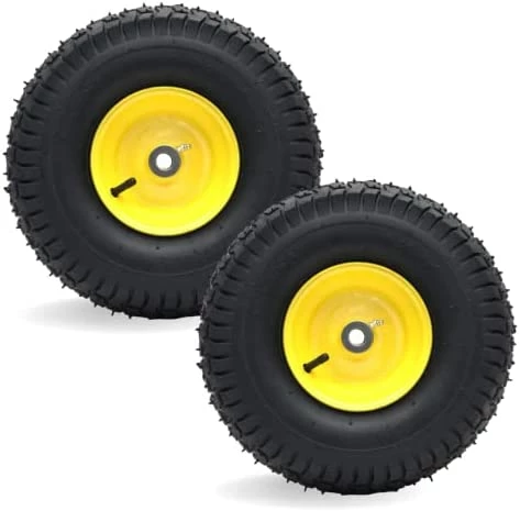 New ???? (2 Pack) 15 X 6.00-6 Tire And Wheel Set - For Lawn Tractors With 3/4" Sintered Iron Bushings Yellow ✨ 10 New ???? (2 Pack) 15 X 6.00-6 Tire And Wheel Set - For Lawn Tractors With 3/4" Sintered Iron Bushings Yellow ✨ - Image 8