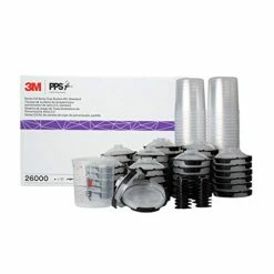 New ???? 3M 26000 PPS 2.0 Spray Gun Cup, Lids And Liners Kit, Standard, 200-Micron Filter, 22 Ounces ⌛