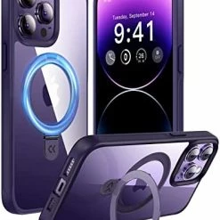 Outlet ❤️ Invisible Stand Magnetic Ring IPhone 14 Pro Case [Non Yellowing] [10FT Military Drop Protection] Compatible With MagSafe Shockproof Protective Sturdy Slim Cover ???? Women Men 6.1’’ 2022- Clear ???? -Wagner Shop 41gnLLLDfgL. AC 1