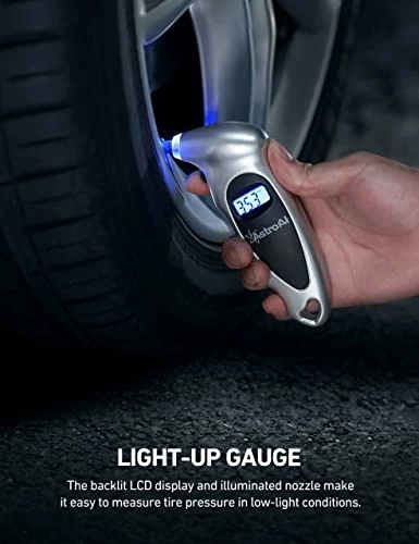 Flash Sale ???? Digital Tire Pressure Gauge 150 PSI 4 Settings For Car Truck Bicycle With Backlit LCD And Non-Slip Grip Car Accessories, Silver (1 Pack) ???? 6 Flash Sale ???? Digital Tire Pressure Gauge 150 PSI 4 Settings For Car Truck Bicycle With Backlit LCD And Non-Slip Grip Car Accessories, Silver (1 Pack) ???? - Image 5