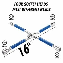 Alternative view of Promo ???? Artman 16 Inch Universal Heavy Duty Lug ???? Wrench, Non-Slip 4-Way Tire Iron ???? Wrench ????