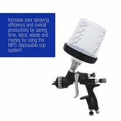 Outlet ???? Paint System MPS Disposable Paint Spray Gun Cup Liners And Lid System, 40 Pack Standard Size 20 Ounce (600ml) Kit - 40 Cup Liners, 40 Lids With Strainer, 1 Hard Cup With Retainer Ring, 10 Plug ???? -Wagner Shop 41ihCAU1EbL