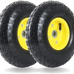 New ⌛ (2 Pack) AR-PRO 10" Heavy-Duty Replacement Tire And Wheel - 4.10/3.50-4" With 10" Inner Tube, 5/8" Axle Bore Hole, 2.2" Offset Hub And Double Sealed Bearings For Hand Trucks And Gorilla Cart Silver ???? 17 New ⌛ (2 Pack) AR-PRO 10" Heavy-Duty Replacement Tire And Wheel - 4.10/3.50-4" With 10" Inner Tube, 5/8" Axle Bore Hole, 2.2" Offset Hub And Double Sealed Bearings For Hand Trucks And Gorilla Cart Silver ???? -Wagner Shop 41lC60hWuL. AC