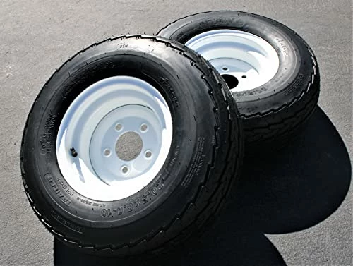 Best Sale ⌛ (Set Of 2) 205/65-10 20.5x8.0-10 10 Ply Load Range E Super Durable Antego Trailer Tire Wheel Assy - 5 Lug White Rim ???? 2 Best Sale ⌛ (Set Of 2) 205/65-10 20.5x8.0-10 10 Ply Load Range E Super Durable Antego Trailer Tire Wheel Assy - 5 Lug White Rim ????