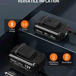 Promo ???? Cordless Tire Inflator Air Compressor 20V Rechargeable Battery Powered 160PSI Portable Handheld Air Pump With 12V Car Power Adapter Digital Pressure Gauge For Cars Motorcycles ACJY21LIDCYE 2-blue ???? 9 Promo ???? Cordless Tire Inflator Air Compressor 20V Rechargeable Battery Powered 160PSI Portable Handheld Air Pump With 12V Car Power Adapter Digital Pressure Gauge For Cars Motorcycles ACJY21LIDCYE 2-blue ???? -Wagner Shop 41lhYw1KjcL