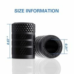 New ???? Tire Valve Stem Caps, Black, 4 Pcs/Pack, Anodized Aluminum Tire Valve Cap Set, Corrosion Resistant, Universal Stem Covers For Cars Trucks Motorcycles SUVs And Bikes ???? -Wagner Shop 41mRXU3bmvS