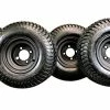 Outlet ???? 8" MATTE BLACK STEEL GOLF CART WHEELS AND 18X8.50-8 TURF 4 PLY TIRES (SET OF 4) ???? -Wagner Shop 41ot1aL1TDL