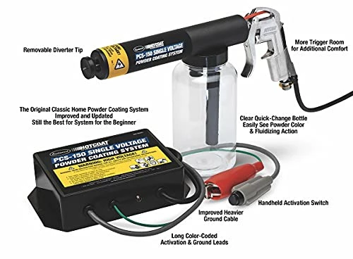 Cheapest ???? PCS-150 Powder ???? Coating System | Innovative Single Voltage With Minimal Overspray And Larger Ground Clamp | Powder ???? Coating Machine With Clear Bottle ???? 5 Cheapest ???? PCS-150 Powder ???? Coating System | Innovative Single Voltage With Minimal Overspray And Larger Ground Clamp | Powder ???? Coating Machine With Clear Bottle ???? - Image 3