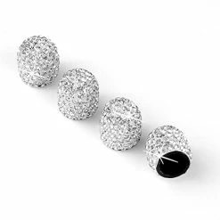 Cheap ???? 4 Pack Handmade Crystal Rhinestone Car Tire Valve Stem Caps, Car Wheel Tire Valve, Attractive Dustproof Bling Car Accessories, Universal For Cars, Trucks And Motorcycles-White ????