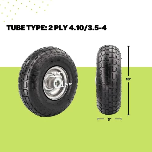 Wholesale ???? 2 Pack 10-Inch Tires And Wheels 4.10/3.50-4 Replacement Utility Tires For Dolly, Hand Truck, Gorilla Cart, Generator, Lawn Mower, Garden Wagon With 5/8-Inch Axle Borehole And Double Sealed Bearings 10 Inch ???? 4 Wholesale ???? 2 Pack 10-Inch Tires And Wheels 4.10/3.50-4 Replacement Utility Tires For Dolly, Hand Truck, Gorilla Cart, Generator, Lawn Mower, Garden Wagon With 5/8-Inch Axle Borehole And Double Sealed Bearings 10 Inch ???? - Image 2