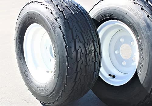 Best Sale ⌛ (Set Of 2) 205/65-10 20.5x8.0-10 10 Ply Load Range E Super Durable Antego Trailer Tire Wheel Assy - 5 Lug White Rim ???? 3 Best Sale ⌛ (Set Of 2) 205/65-10 20.5x8.0-10 10 Ply Load Range E Super Durable Antego Trailer Tire Wheel Assy - 5 Lug White Rim ???? - Image 2