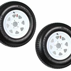 Best reviews of ❤️ 2-Pk Trailer Tire On Rim ST205/75D15 F78 205/75 LRC 5 Lug White Spoke Wheel ❤️