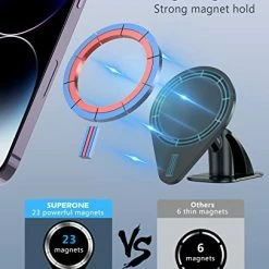Buy ???? Mag Safe Car Mount For Dashboard [23 Strong N55 Magnets] IPhone MagSafe Phone Mount For Car 360° Rotation Adjustable Magnetic Phone Holder, Only Fit For IPhone 14 13 12 Pro/Max/Mini ✔️ -Wagner Shop 41zQOwiNpFL