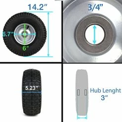 New ???? (2 Pack) 15 X 6.00-6 Tire And Wheel Set - For Lawn Tractors With 3/4" Sintered Iron Bushings Yellow ✨ 12 New ???? (2 Pack) 15 X 6.00-6 Tire And Wheel Set - For Lawn Tractors With 3/4" Sintered Iron Bushings Yellow ✨ -Wagner Shop 41zfhyZ0b9L