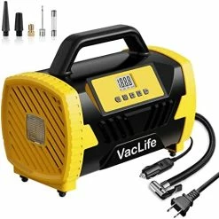 Hot Sale ⌛ VacLife Tire Inflator Portable Air Compressor - 12V DC/110V AC Car Tire Pump For Air Mattress Beds, Boats With Inflation And Deflation Modes, Dual Powerful Motors, Model: ATJ-6588, Yellow (VL758) ???? 12 Hot Sale ⌛ VacLife Tire Inflator Portable Air Compressor - 12V DC/110V AC Car Tire Pump For Air Mattress Beds, Boats With Inflation And Deflation Modes, Dual Powerful Motors, Model: ATJ-6588, Yellow (VL758) ???? -Wagner Shop 51 6QLUlBFL. AC