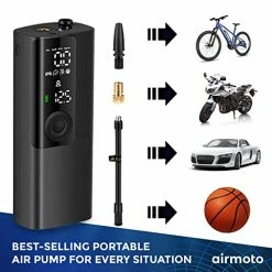 Best Pirce ???? The Original Portable Air Pump, 120 PSI Air Compressor Tire Inflator - Fits Car, Truck & Motorcycle Tires - Digital Pressure Gauge, Cordless Compact Bike Pump ????