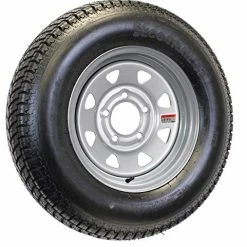 Budget ???? T215/75D14 Loadstar Trailer Tire LRC On 5 Bolt Silver Spoke Wheel ????