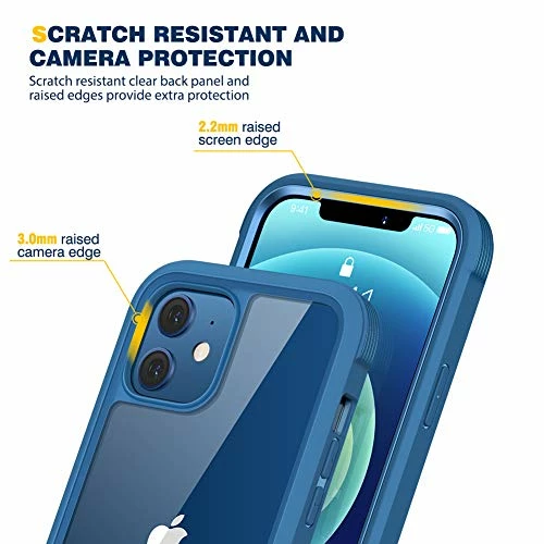 Outlet ???? Diaclara Designed For IPhone 12 Mini Case, Full Body Rugged Case With Built-in Touch Sensitive Anti-Scratch Screen Protector, Soft TPU Bumper Case For IPhone 12 Mini 5.4" (Blue And Clear) ???? 5 Outlet ???? Diaclara Designed For IPhone 12 Mini Case, Full Body Rugged Case With Built-in Touch Sensitive Anti-Scratch Screen Protector, Soft TPU Bumper Case For IPhone 12 Mini 5.4" (Blue And Clear) ???? - Image 3