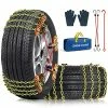 Deals ❤️ Tire Chains, 8 Pack Snow Chains For Car SUV Pickup Trucks, For Tire Width 185-265mm(7.3-10.4 Inch), Adjustable Universal Emergency Thickening Chains ???? 1 Deals ❤️ Tire Chains, 8 Pack Snow Chains For Car SUV Pickup Trucks, For Tire Width 185-265mm(7.3-10.4 Inch), Adjustable Universal Emergency Thickening Chains ???? -Wagner Shop 517N0qE1PmL