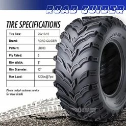Promo ✔️ 2 New ATV/UTV Tires 25x10-12 25x10x12 6PR 10273 ???? -Wagner Shop 519jvwCy4TL