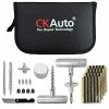 Deals ???? CKAuto Universal Tire Repair Kit, Heavy Duty Car Emergency Tool Kit For Flat Tire Puncture Repair, 36 Pcs Value Pack, Tire Plug Kit Fit For Autos, Cars, Motorcycles, Trucks, RVs, Etc ???? -Wagner Shop 519yij8GaKS