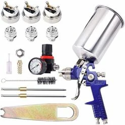 Cheap ???? Professional HVLP Gravity Feed Air Spray Gun, 1.4mm 1.7mm 2.5mm Nozzles, 1000cc Aluminum Cup With Gauge For Auto Paint, Primer, Clear/Top ???? Coat & Touch-Up Blue ???? 14 Cheap ???? Professional HVLP Gravity Feed Air Spray Gun, 1.4mm 1.7mm 2.5mm Nozzles, 1000cc Aluminum Cup With Gauge For Auto Paint, Primer, Clear/Top ???? Coat & Touch-Up Blue ???? -Wagner Shop 51BURqtNenL. AC