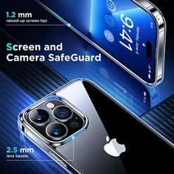 Cheap ???? Ultra Clear Designed For IPhone 14 Pro Max Case, [Non-Yellowing] [10 FT Military Drop Protection] Slim Fit Yet Protective Shockproof Bumper With Airbag Case Cover 6.7 Inch- Crystal Clear H-fluorescent Green ???? -Wagner Shop 51CUVht4ceL